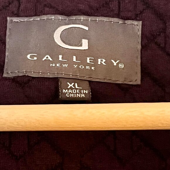 Gallery New York First Frost Textured Knit Coat Blackberry Color Hooded Size XL - Picture 3 of 4